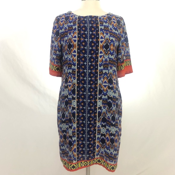 Collective Concepts Print Short Sleeve Dress Large - Picture 6 of 8